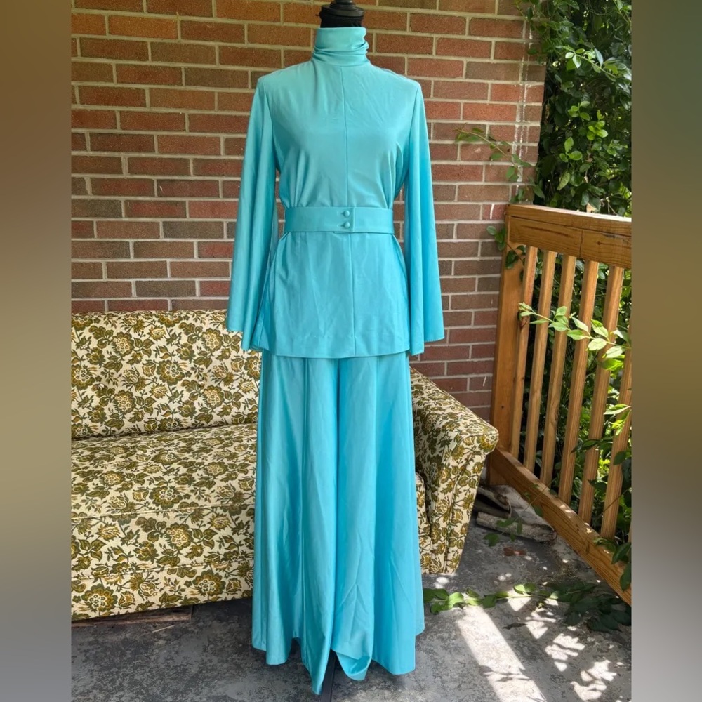 Vintage Turquoise Pantsuit